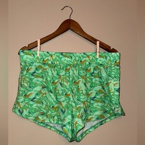 Green Patterned DSG Athletic Shorts